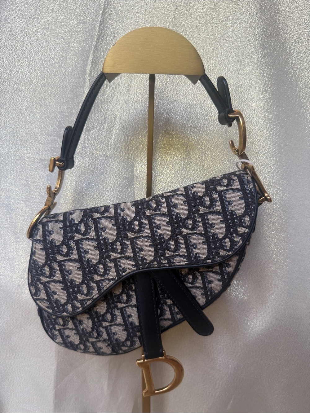 Christian Dior Oblique Jacquard Saddle Mini Handbag